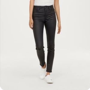 h&m waxed jeans